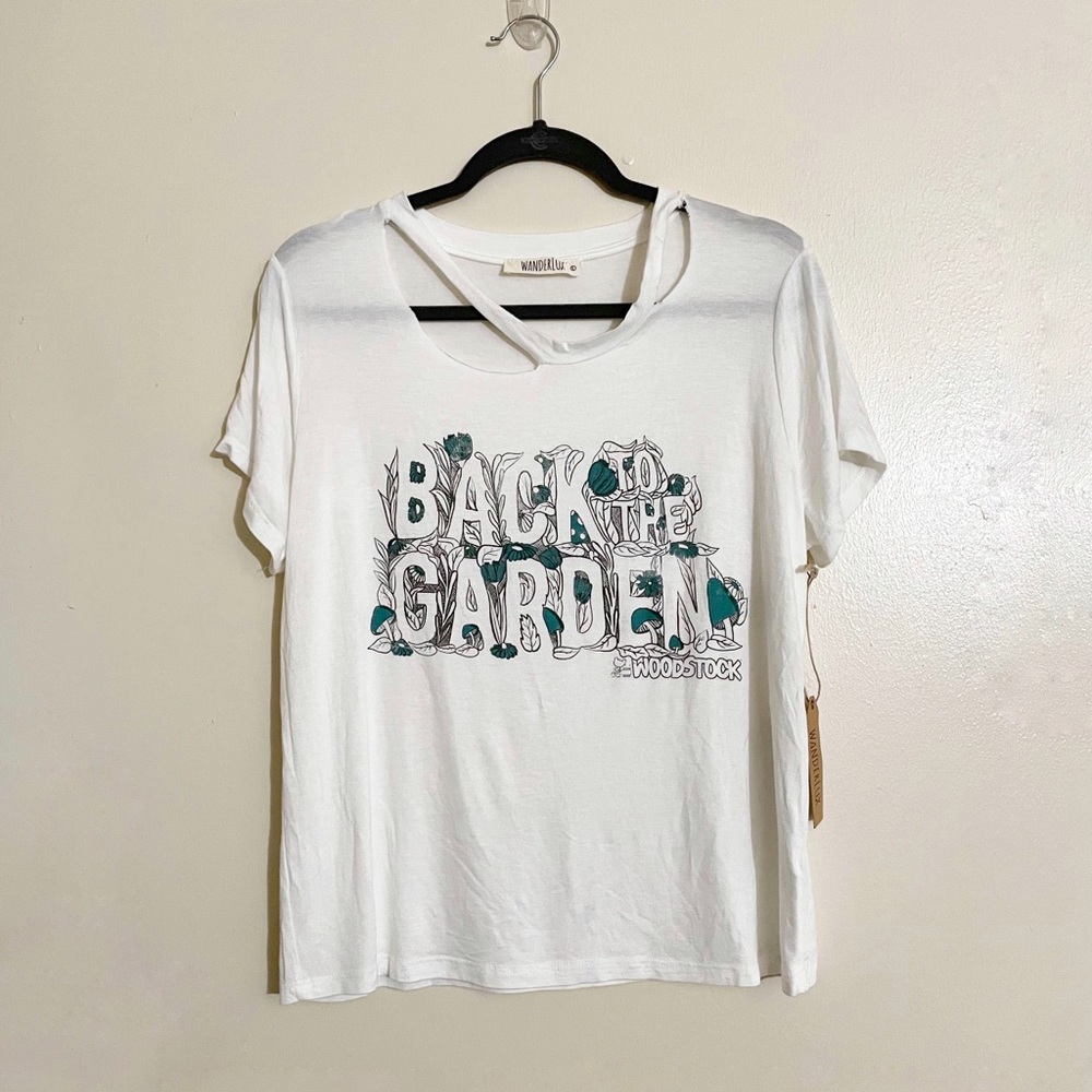 WANDERLUX Distressed Short Sleeve Top